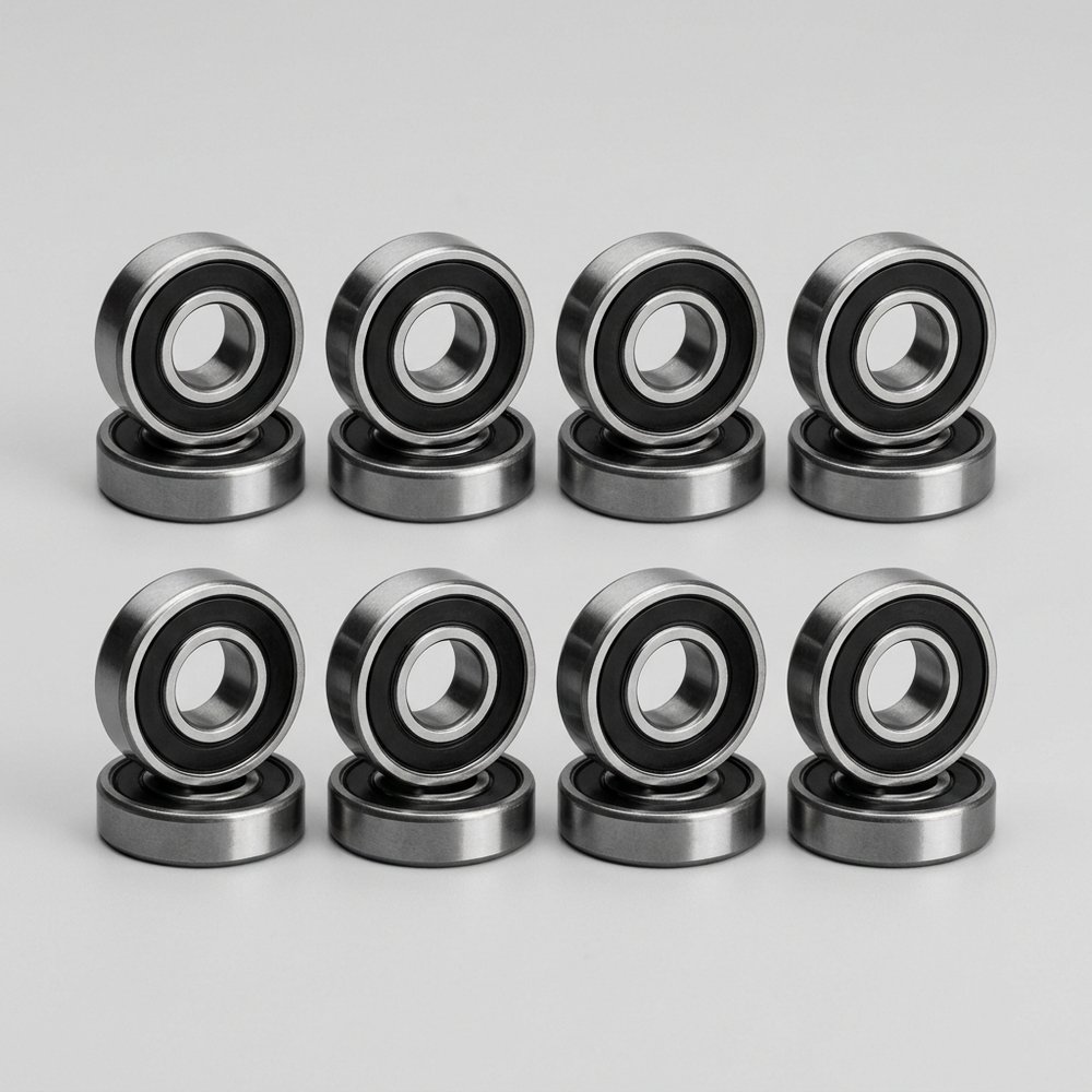 Shielded bearing eight-pack — steel races
